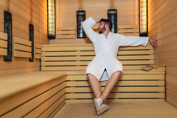 istock Handsome man relaxing in sauna and staying healthy 1188696533