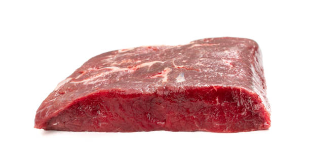 istock Fresh raw beef steak isolated on white background 1188701271