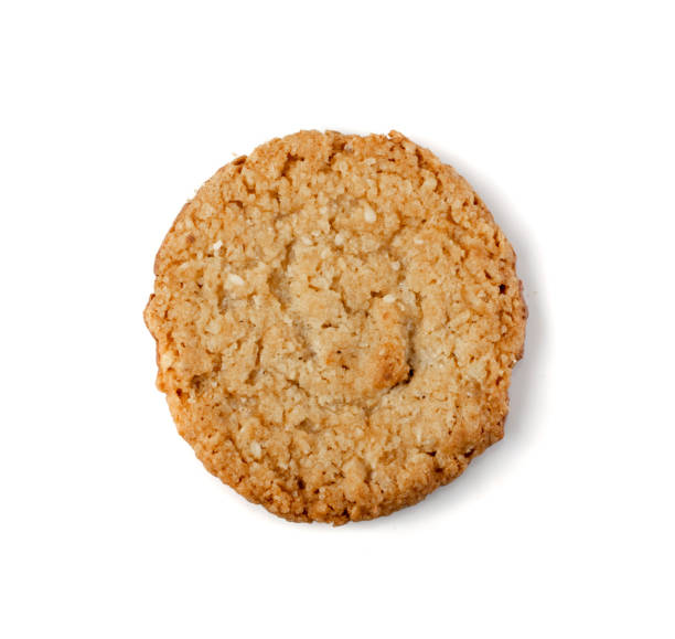 istock Thin Oatmeal Cookies, Healthy Cereal Crackers with Chocolate 1188701436