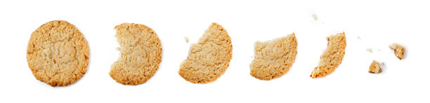 istock Thin Oatmeal Cookies, Healthy Cereal Crackers with Chocolate 1188701488