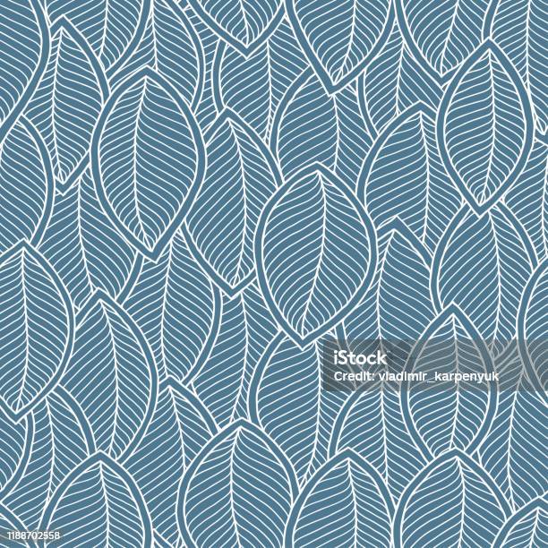 Blue Color Seamless Pattern Stock Illustration - Download Image Now ...