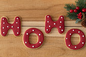 Hohoho Christmas cookies. Gingerbread Xmas cookies