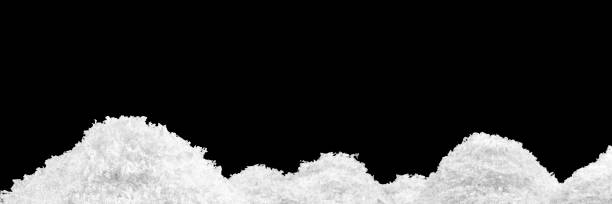 istock White snow on a black background. Snow hills. 1188711483