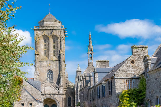 Locronan, the ancient church, beautiful french city in Brittany