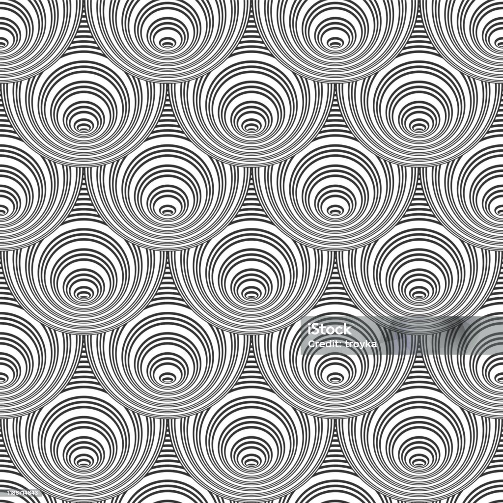 Circular Line Texture Seamless Pattern Circle Lines Texture Stock Illustration - Download ...
