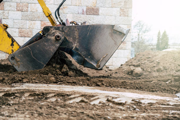 istock Excavator moving earth with the shovel 1188719238