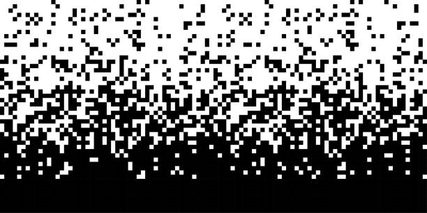 ilustrações de stock, clip art, desenhos animados e ícones de pixel pattern. vector seamless background. abstrac glitch texture design. retro geometric illustration. game wallpaper. simple repeat. gradient from black to white. falling pixels - pixelated