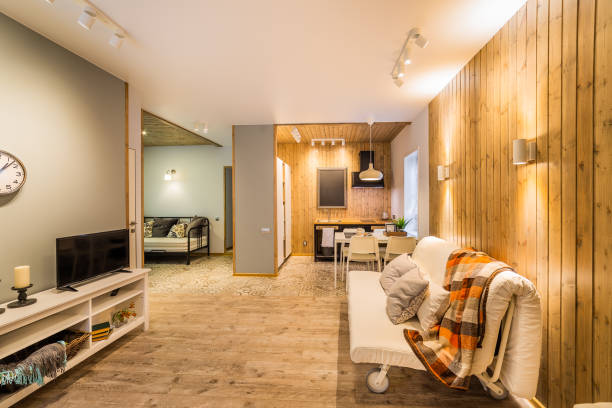 istock Beautiful modern studio home interior. New design 1188723125