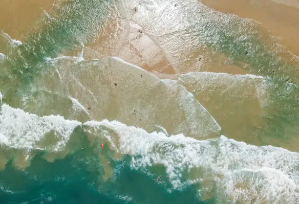 Aerial view of Praia do Futuro beach. Fortaleza, Ceara, Brazil