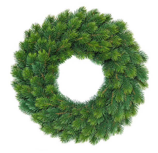 istock Christmas decoration evergreen wreath white background 1188724501