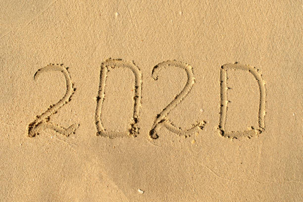 istock New year 2020 on beach sand 1188726664