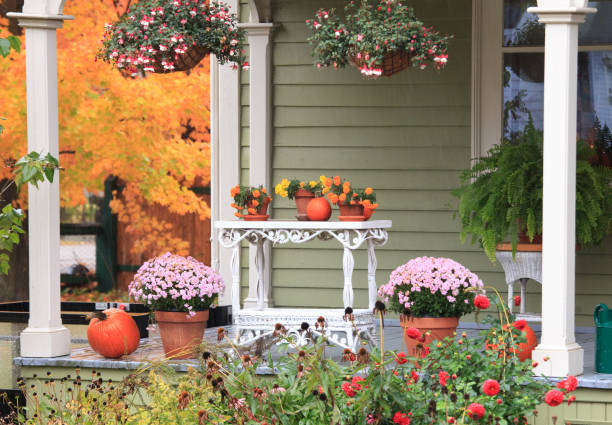 istock Decorated Porch at Thanksgiving 1188728793