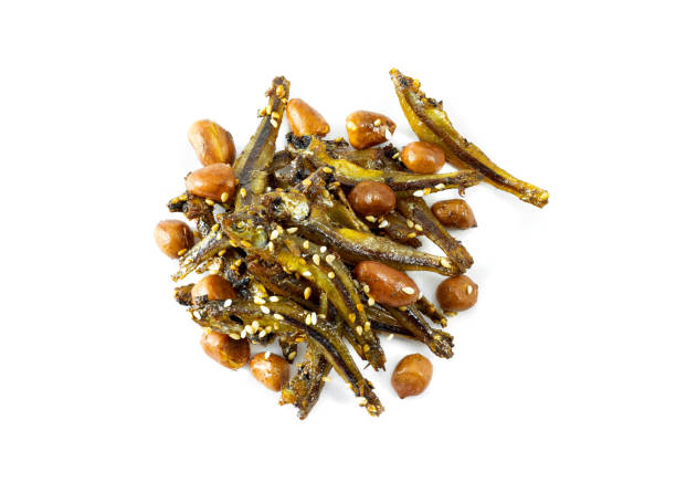 istock Candied Sardines, Tazukuri, on white background 1188737814