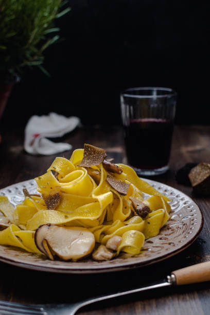 istock pappardelle pasta with black truffle, red wine 1188739628