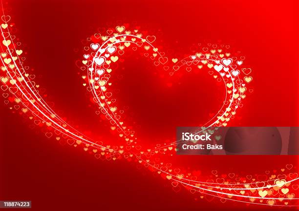Летать С Сердечками — стоковая векторная графика и другие изображения на тему Без людей - Без людей, Векторная графика, День святого Валентина