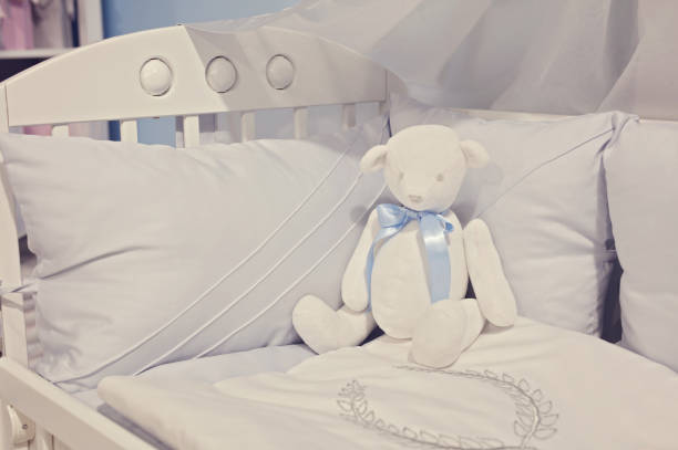 istock New born baby boy bed decoration 1188746135
