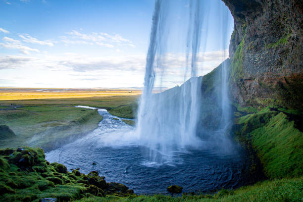Seljalandsfoss (Icelandic Waterfall) stock photo