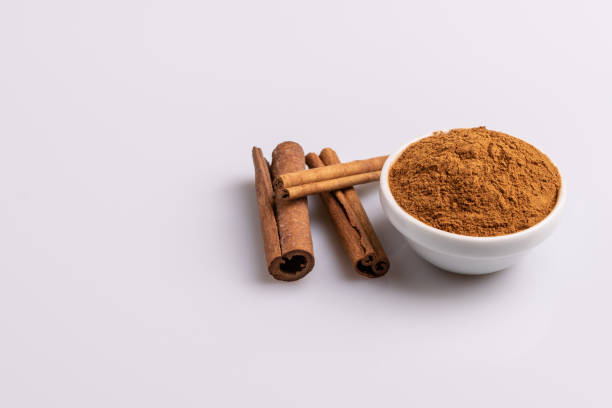 istock Cinnamon sticks isolated on white background, copy space, studio shot, soft light, top view.  Latin name  Cinnamomum cassia 1188756065