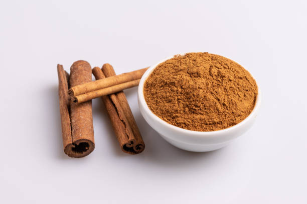 istock Cinnamon sticks isolated on white background, copy space, studio shot, soft light, top view.  Latin name  Cinnamomum cassia 1188756099