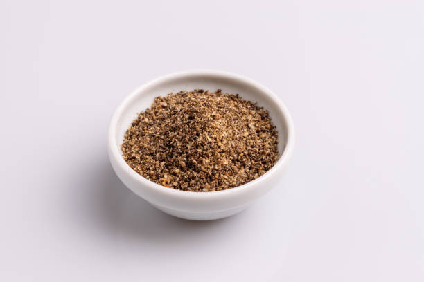 istock Chia seeds  isolated on white background, angle view, copy space, studio shot, soft light. Latin name (Salvia hispanica). 1188756718