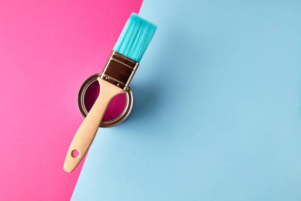 istock Painting brush, paint can, gloves 1188760085