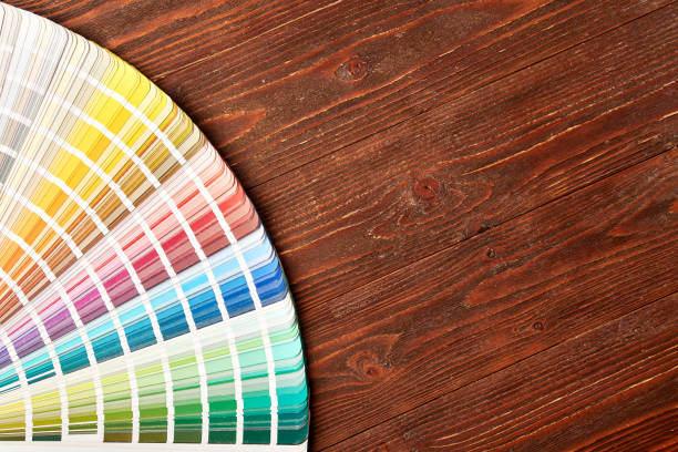 istock Painting tools on wooden table 1188760097