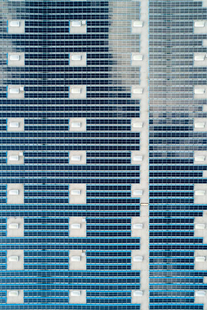 istock Aerial View of Solar Panels on Rooftop 1188760611