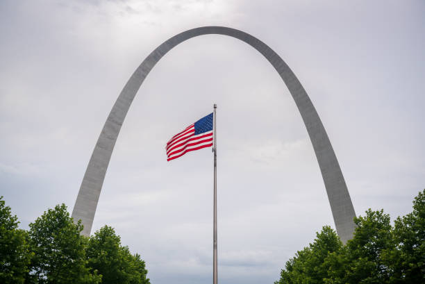 istock American Flag and Gateway Arch National Park 1188772184