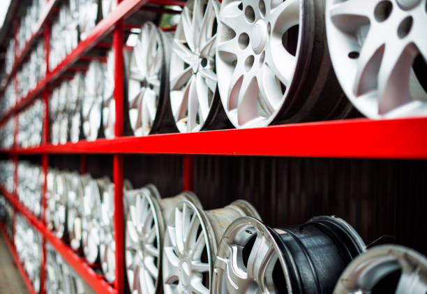 istock used and new chrome car wheels 1188772932