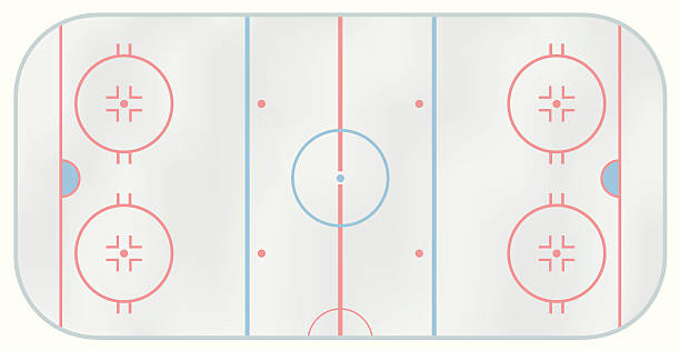 illustrations, cliparts, dessins animés et icônes de patinoire de hockey sur glace - terrain de hockey sur glace