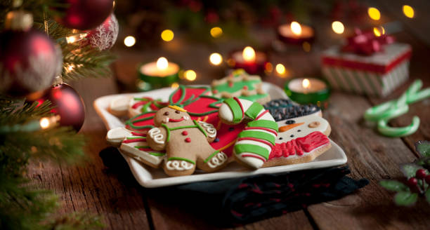 istock Christmas gingerbread cookies and hot chocolate 1188784395