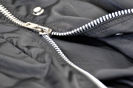 Zipper of  black jacket