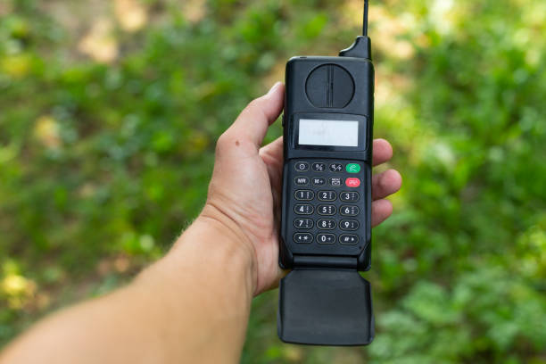 Retro mobile phone. Photo with clipping path.