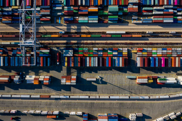 istock Aerial view of Container port 1188796709