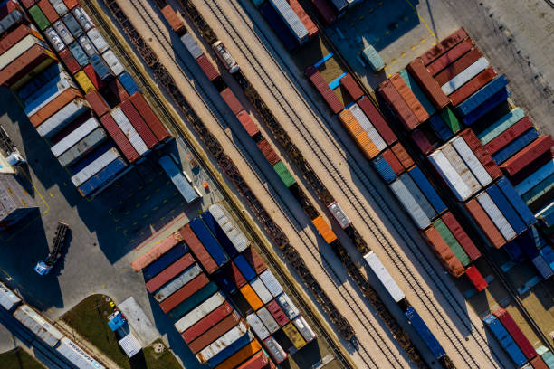 istock Aerial view of Container port 1188796711