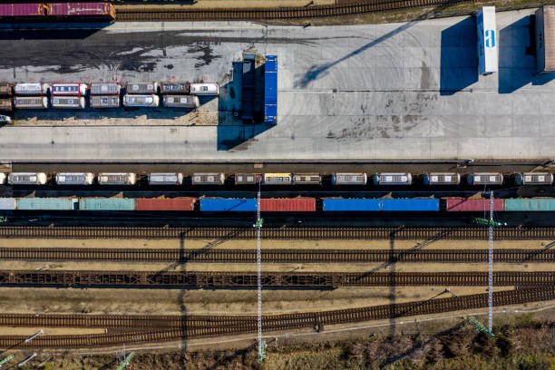 istock Aerial view of Container port 1188797380