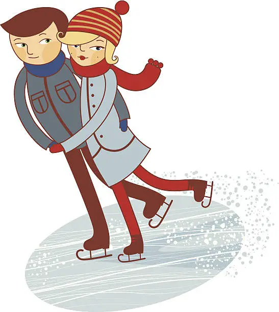 Vector illustration of Figure skaters