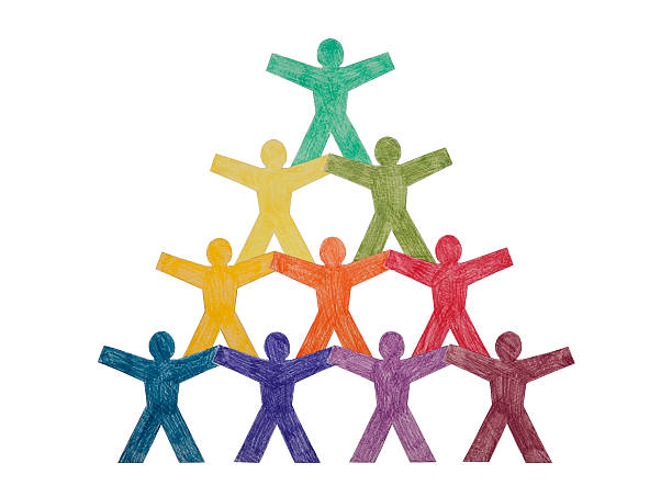 A human paper chain, demonstrating a family or togetherness concept.