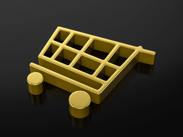 istock Gold shopping cart symbol 1188814582