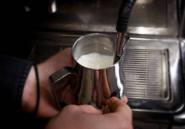 istock Making coffee in coffeeshop or cafe closeup 1188814884