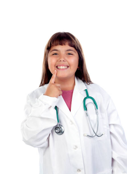 istock Funny girl with doctor uniform 1188820629