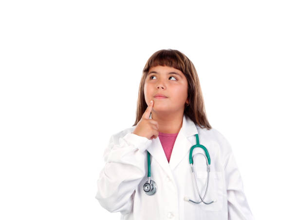 istock Funny girl with doctor uniform 1188820798