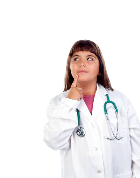 istock Funny girl with doctor uniform 1188820811
