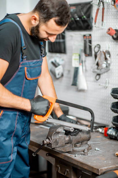 istock Handyman working with metal at the workshop 1188821920
