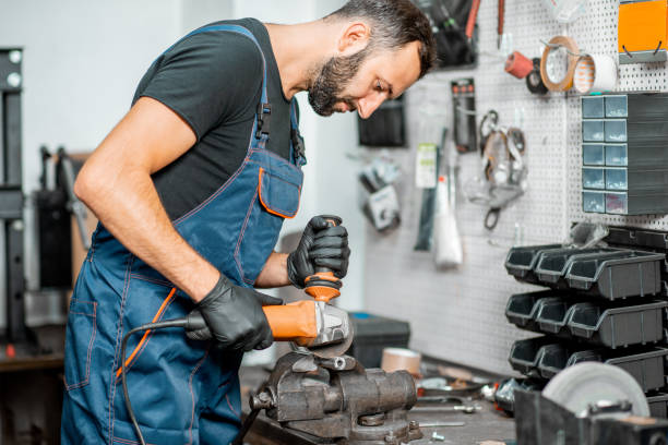 istock Handyman working with metal at the workshop 1188821971