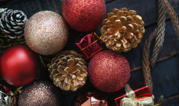 istock Pine cone and christmas decoration balls. 1188823027