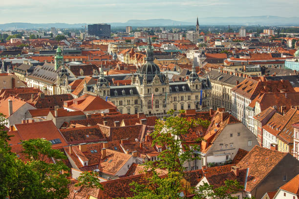 istock Aerial view to Graz Town Hall 1188840467