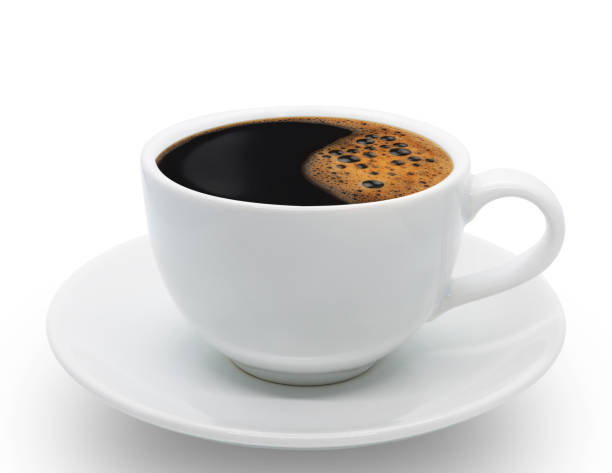 istock Coffee cup on saucer with white background,fresh and bright wallpaper concept. 1188845569