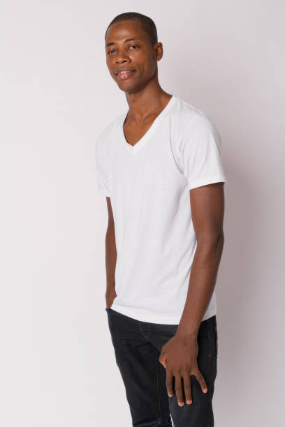 istock Portrait of young handsome bald African man thinking 1188847047