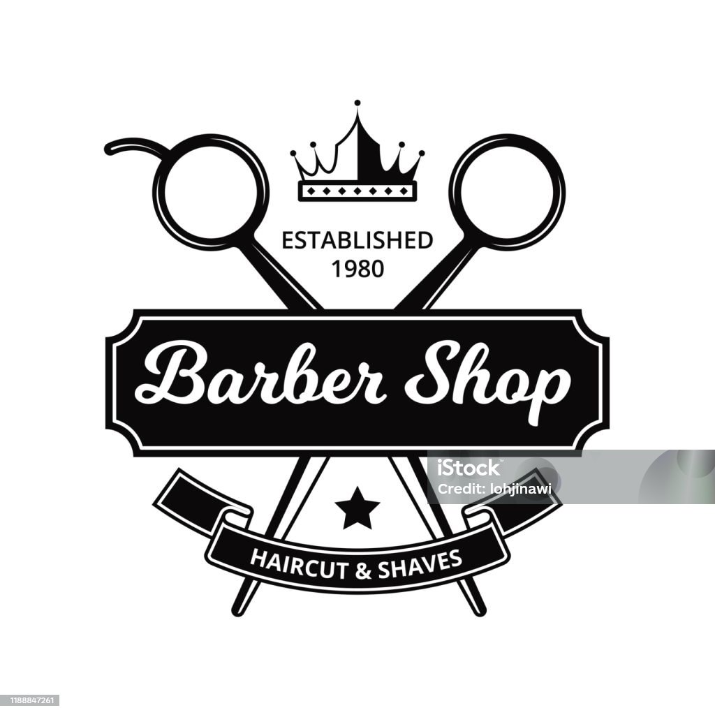 Huy Hiệu Vintage Barber Shop Hình minh họa Sẵn có - Tải xuống Hình ...